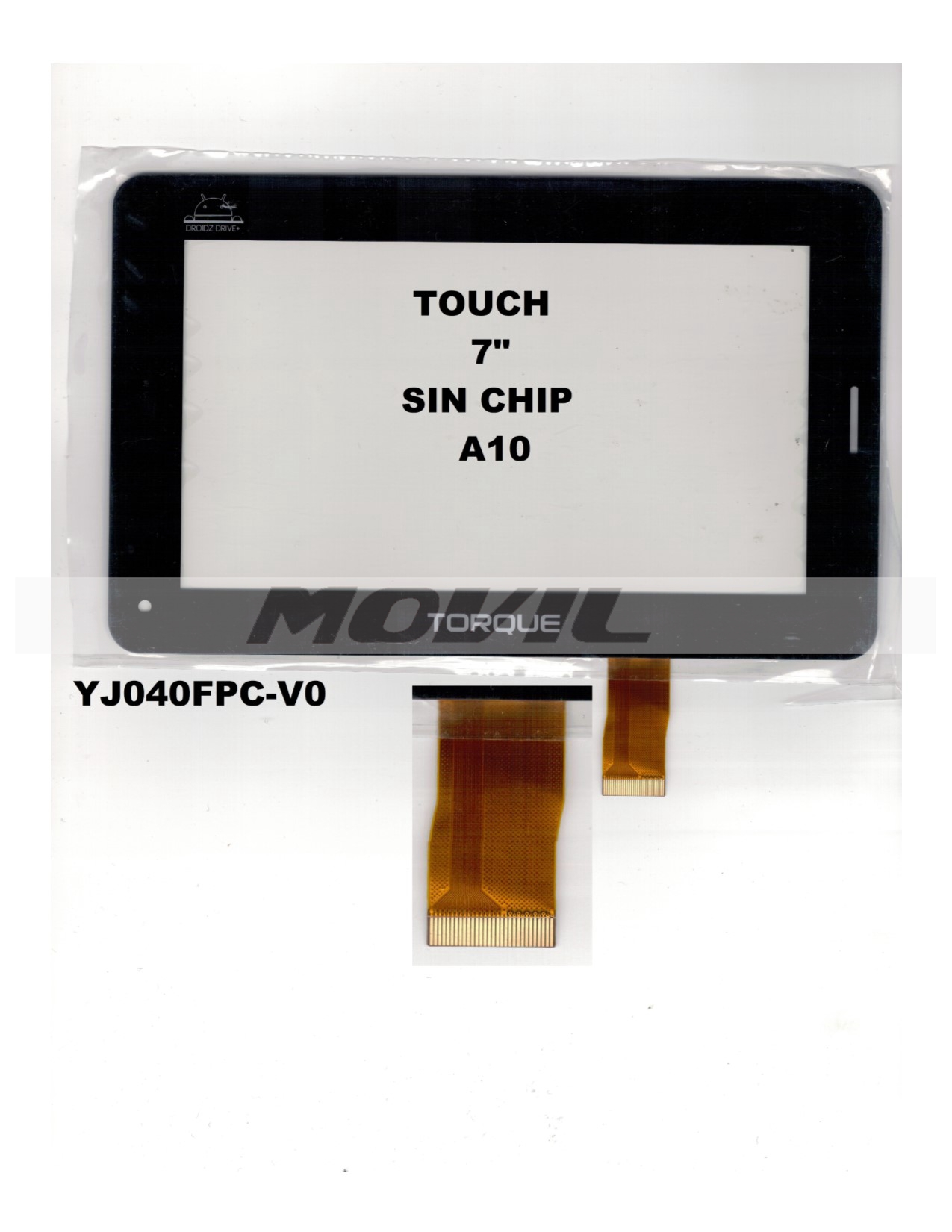 Touch tactil para tablet flex 7 inch SIN CHIP A10 YJ040FPC-V0